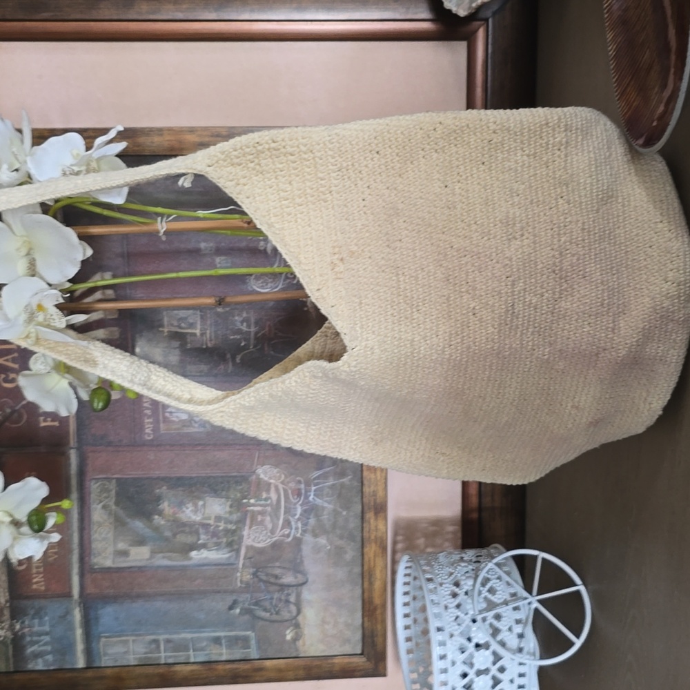 Crochet Beige BOHO  Shoudel Bag